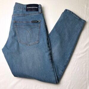 Calvin Klein Jeans Men Straight Leg Blue Denim Size 30x30 Stretch Cotton Classic